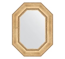 Зеркало настенное Polygon EVOFORM в багетной раме состаренное серебро с орнаментом, 62х82 см, BY 7261