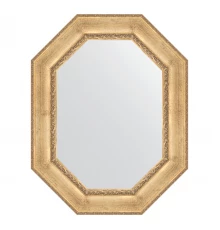 Зеркало настенное Polygon EVOFORM в багетной раме состаренное серебро с орнаментом, 72х92 см, BY 7263