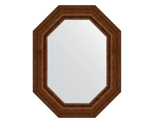 Зеркало настенное Polygon EVOFORM в багетной раме состаренная бронза с орнаментом, 72х92 см, BY 7267