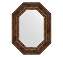 Зеркало настенное Polygon EVOFORM в багетной раме состаренное дерево с орнаментом, 62х82 см, BY 7269