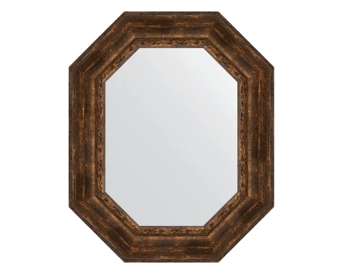 Зеркало настенное Polygon EVOFORM в багетной раме состаренное дерево с орнаментом, 67х82 см, BY 7270
