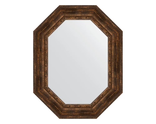 Зеркало настенное Polygon EVOFORM в багетной раме состаренное дерево с орнаментом, 72х92 см, BY 7271