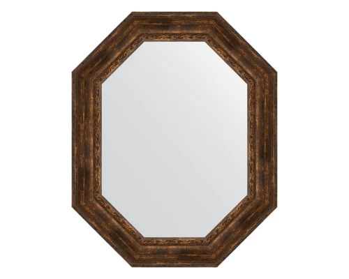 Зеркало настенное Polygon EVOFORM в багетной раме состаренное дерево с орнаментом, 82х102 см, BY 7272