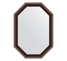 Зеркало настенное Polygon EVOFORM в багетной раме махагон с орнаментом, 49х69 см, BY 7273
