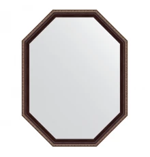 Зеркало настенное Polygon EVOFORM в багетной раме махагон с орнаментом, 69х89 см, BY 7276