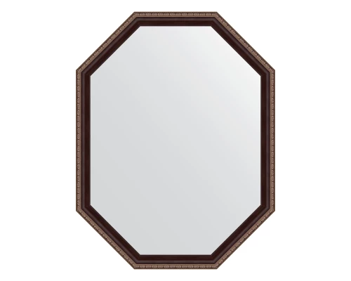 Зеркало настенное Polygon EVOFORM в багетной раме махагон с орнаментом, 69х89 см, BY 7276