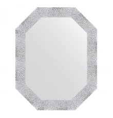 Зеркало настенное Polygon EVOFORM в багетной раме чеканка белая, 57х72 см, BY 7278