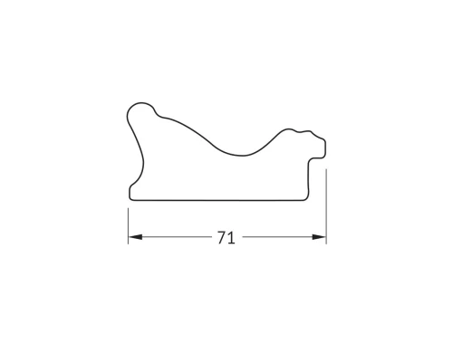 Зеркало настенное Polygon EVOFORM в багетной раме чёрное дерево с золотом, 63х83 см, BY 7287