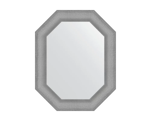 Зеркало настенное Polygon EVOFORM в багетной раме серебряная кольчуга, 61х76 см, BY 7290