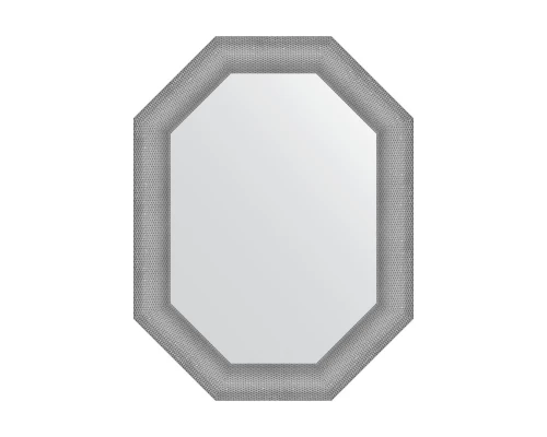 Зеркало настенное Polygon EVOFORM в багетной раме серебряная кольчуга, 66х86 см, BY 7291