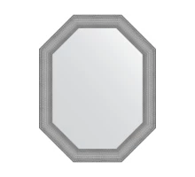 Зеркало настенное Polygon EVOFORM в багетной раме серебряная кольчуга, 76х96 см, BY 7292