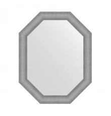 Зеркало настенное Polygon EVOFORM в багетной раме серебряная кольчуга, 76х96 см, BY 7292