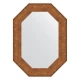 Зеркало настенное Polygon EVOFORM в багетной раме медная кольчуга, 56х76 см, BY 7293