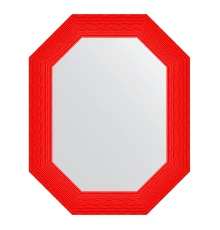 Зеркало настенное Polygon EVOFORM в багетной раме красная волна, 61х76 см, BY 7298