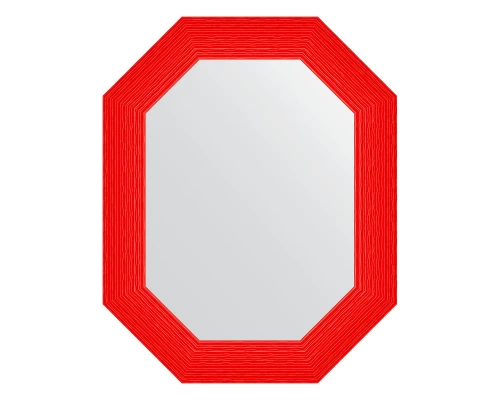 Зеркало настенное Polygon EVOFORM в багетной раме красная волна, 61х76 см, BY 7298