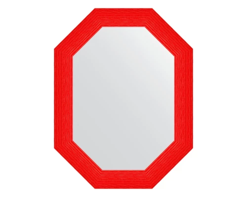 Зеркало настенное Polygon EVOFORM в багетной раме красная волна, 66х86 см, BY 7299