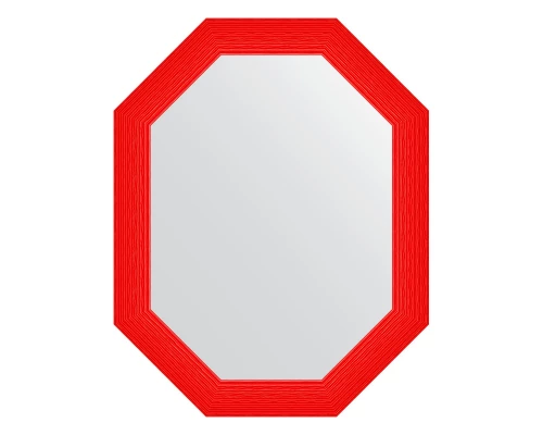 Зеркало настенное Polygon EVOFORM в багетной раме красная волна, 76х96 см, BY 7300
