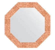 Зеркало настенное Octagon EVOFORM в багетной раме соты медь, 57х57 см, BY 7306