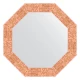 Зеркало настенное Octagon EVOFORM в багетной раме соты медь, 57х57 см, BY 7306