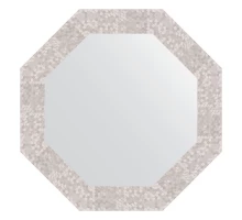 Зеркало настенное Octagon EVOFORM в багетной раме соты алюминий, 57х57 см, BY 7308