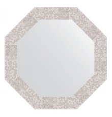 Зеркало настенное Octagon EVOFORM в багетной раме соты алюминий, 57х57 см, BY 7308