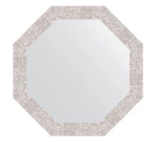 Зеркало настенное Octagon EVOFORM в багетной раме соты алюминий, 67х67 см, BY 7309