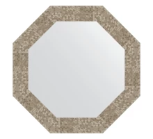 Зеркало настенное Octagon EVOFORM в багетной раме соты титан, 57х57 см, BY 7310