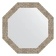 Зеркало настенное Octagon EVOFORM в багетной раме соты титан, 67х67 см, BY 7311