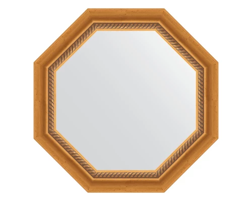 Зеркало настенное Octagon EVOFORM в багетной раме состаренное золото с плетением, 58х58 см, BY 7312