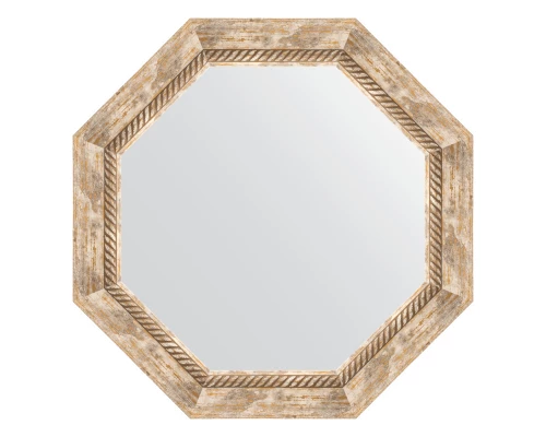 Зеркало настенное Octagon EVOFORM в багетной раме прованс с плетением, 58х58 см, BY 7318