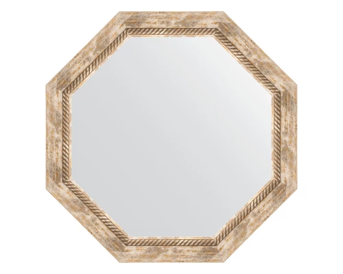 Зеркало настенное Octagon EVOFORM в багетной раме прованс с плетением, 68х68 см, BY 7319