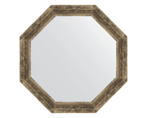 Зеркало настенное Octagon EVOFORM в багетной раме старое дерево с плетением, 68х68 см, BY 7321