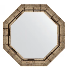 Зеркало настенное Octagon EVOFORM в багетной раме серебряный бамбук, 58х58 см, BY 7322