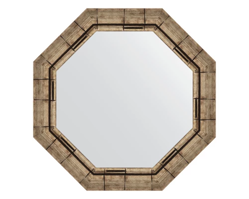 Зеркало настенное Octagon EVOFORM в багетной раме серебряный бамбук, 58х58 см, BY 7322