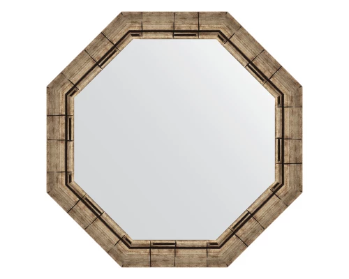 Зеркало настенное Octagon EVOFORM в багетной раме серебряный бамбук, 68х68 см, BY 7323