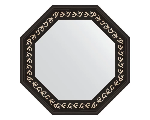 Зеркало настенное Octagon EVOFORM в багетной раме чёрный ардеко, 59х59 см, BY 7328