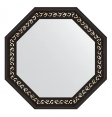 Зеркало настенное Octagon EVOFORM в багетной раме чёрный ардеко, 69х69 см, BY 7329