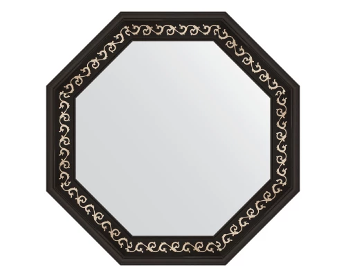 Зеркало настенное Octagon EVOFORM в багетной раме чёрный ардеко, 69х69 см, BY 7329