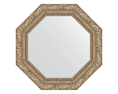 Зеркало настенное Octagon EVOFORM в багетной раме виньетка античное серебро, 60х60 см, BY 7334