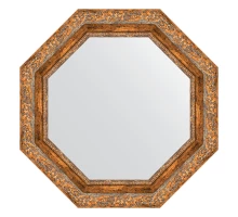 Зеркало настенное Octagon EVOFORM в багетной раме виньетка античная бронза, 60х60 см, BY 7336
