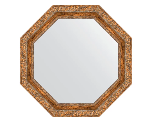 Зеркало настенное Octagon EVOFORM в багетной раме виньетка античная бронза, 70х70 см, BY 7337