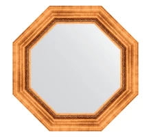 Зеркало настенное Octagon EVOFORM в багетной раме римское золото, 61х61 см, BY 7340