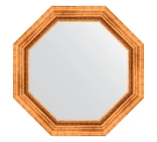 Зеркало настенное Octagon EVOFORM в багетной раме римское золото, 71х71 см, BY 7341