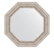 Зеркало настенное Octagon EVOFORM в багетной раме римское серебро, 61х61 см, BY 7342