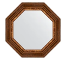Зеркало настенное Octagon EVOFORM в багетной раме римская бронза, 61х61 см, BY 7344