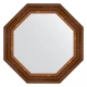 Зеркало настенное Octagon EVOFORM в багетной раме римская бронза, 71х71 см, BY 7345