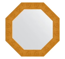 Зеркало настенное Octagon EVOFORM в багетной раме чеканка золотая, 71х71 см, BY 7351