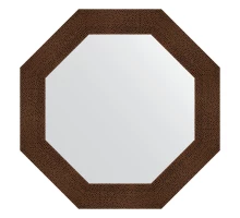 Зеркало настенное Octagon EVOFORM в багетной раме бронзовая лава, 71х71 см, BY 7355