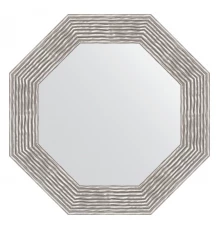 Зеркало настенное Octagon EVOFORM в багетной раме волна хром, 61х61 см, BY 7356