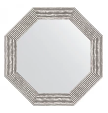 Зеркало настенное Octagon EVOFORM в багетной раме волна хром, 71х71 см, BY 7357
